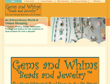 Tablet Screenshot of gemsandwhims.com